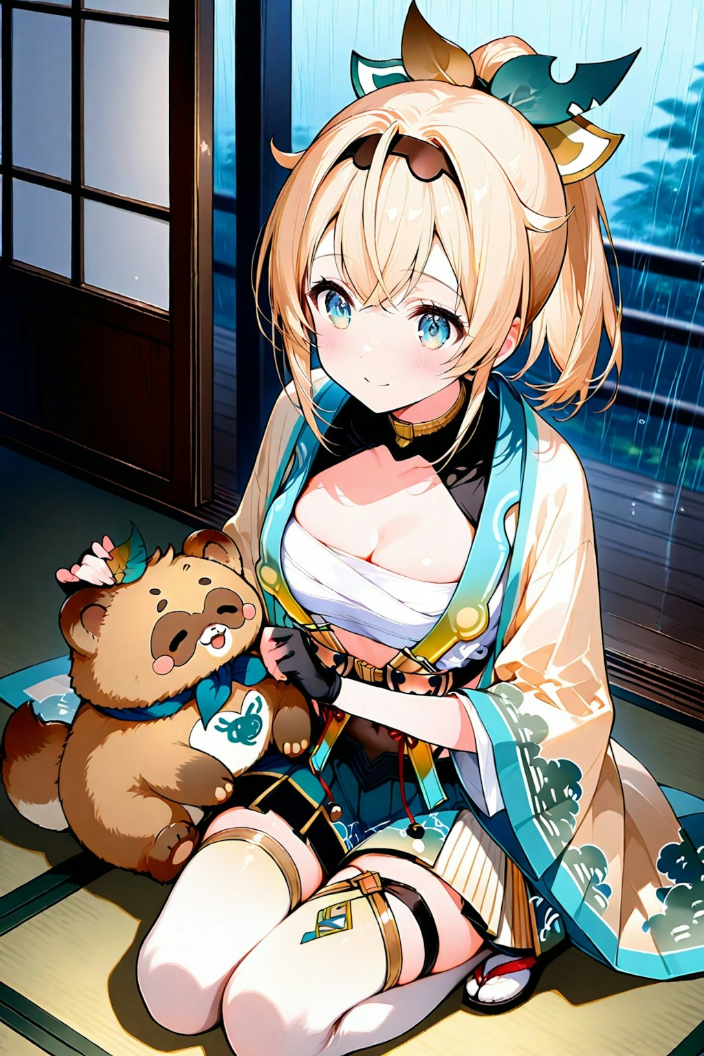 雨の日はぽこべぇとおうちでまったり