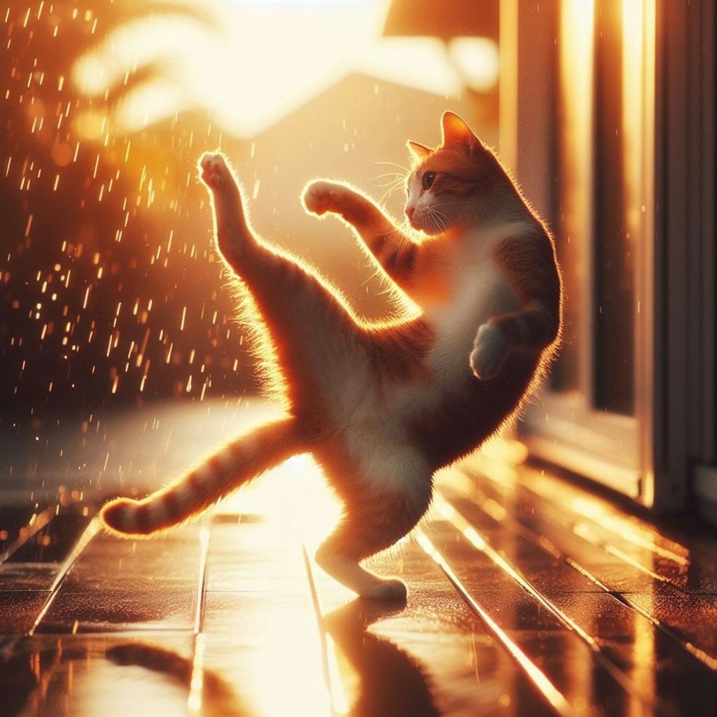 雨上がりのブレイクダンス