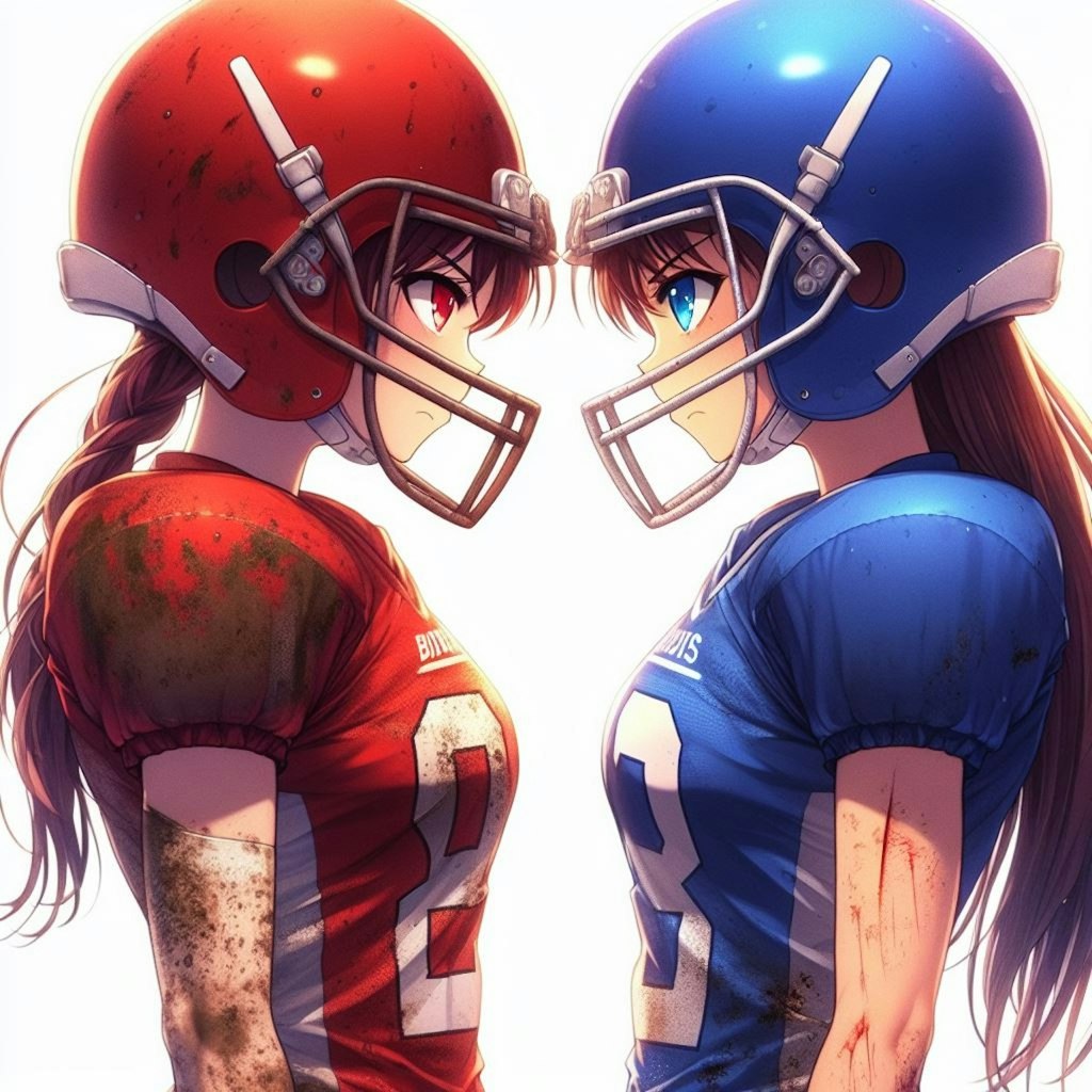 🏈泥まみれの女子アメフト 92