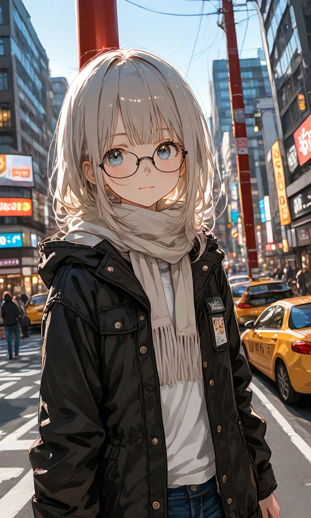 黒ジャケの子