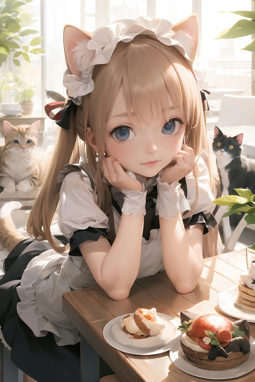 猫カフェ？メイド喫茶？猫まみれฅ^•ﻌ•^ฅ