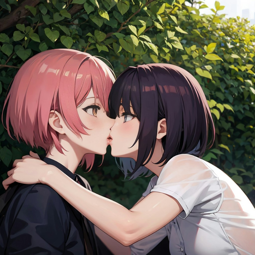 【2次】女の子同士のキス