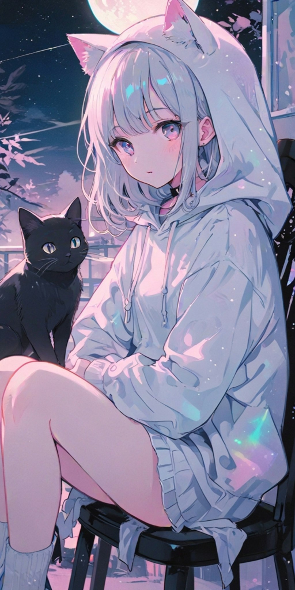 猫と月