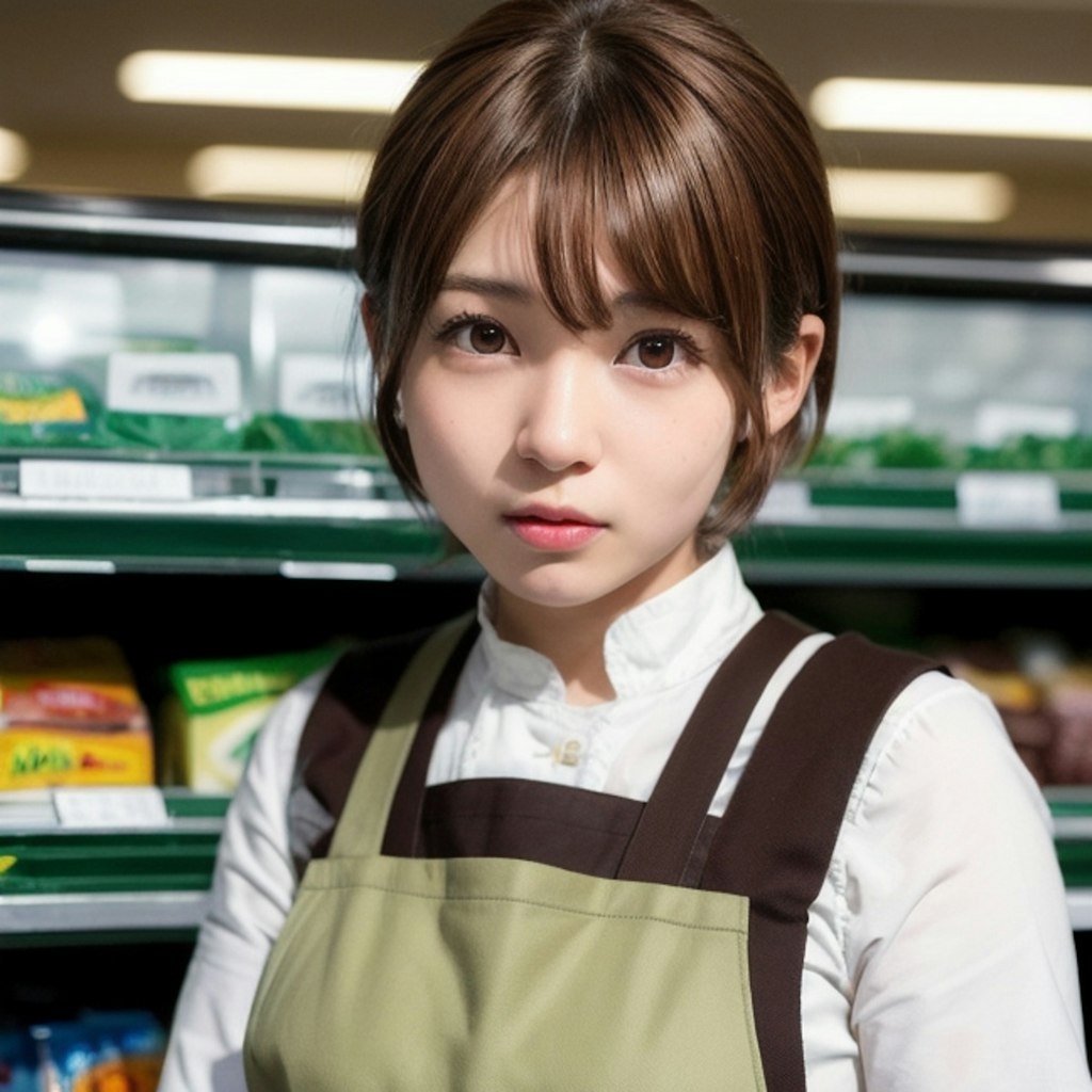 スーパーでバイトちゃん