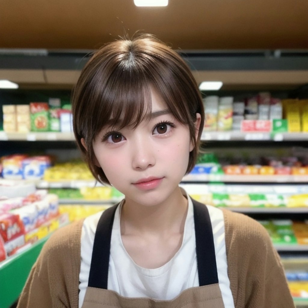 スーパーでバイトちゃん