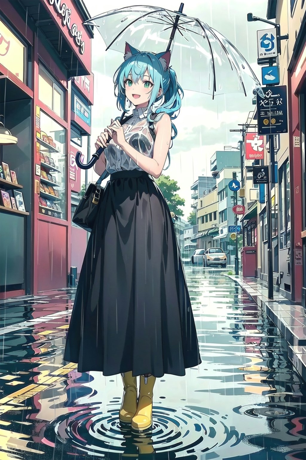 雨降る街角🐱☔