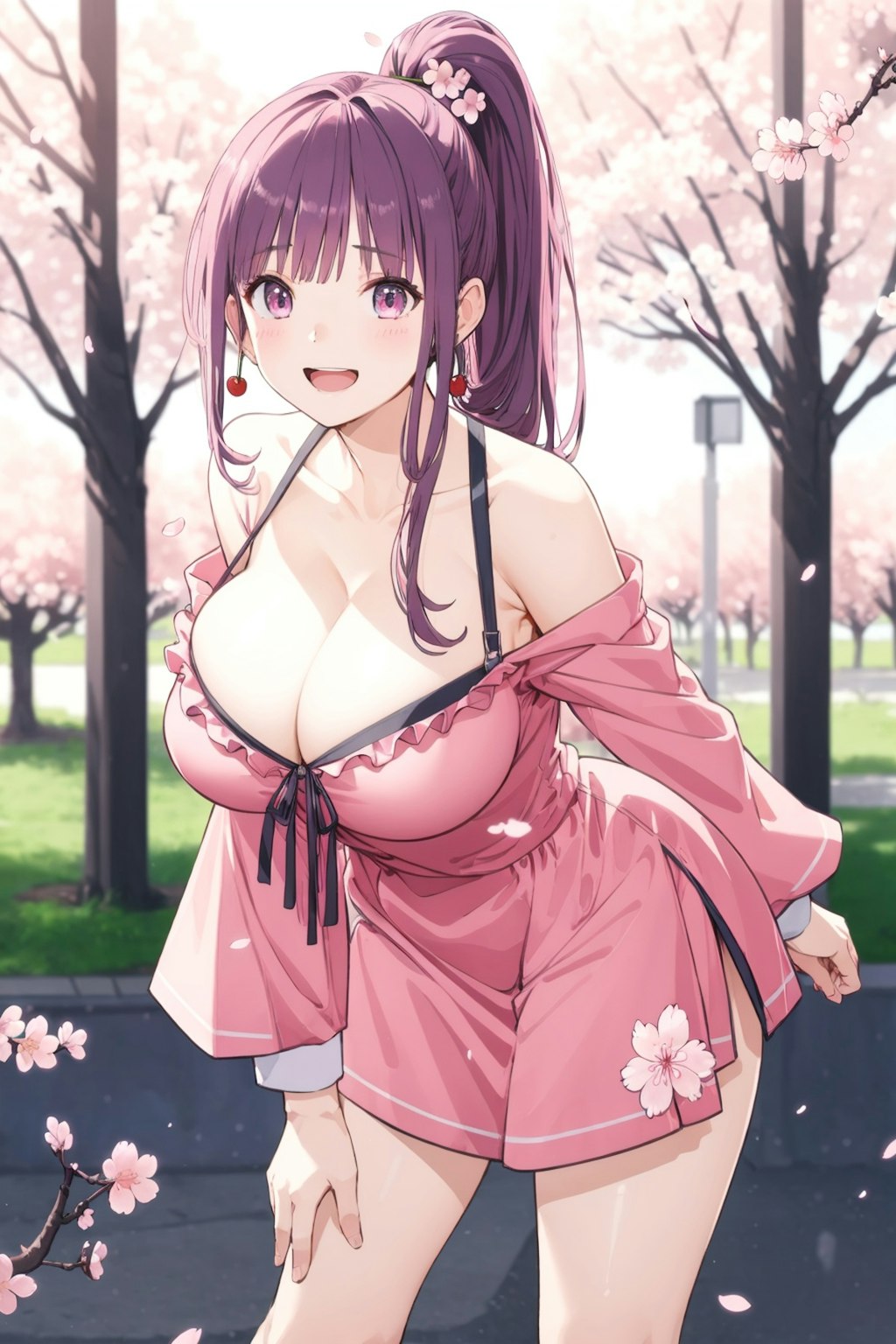 桜の木の下で