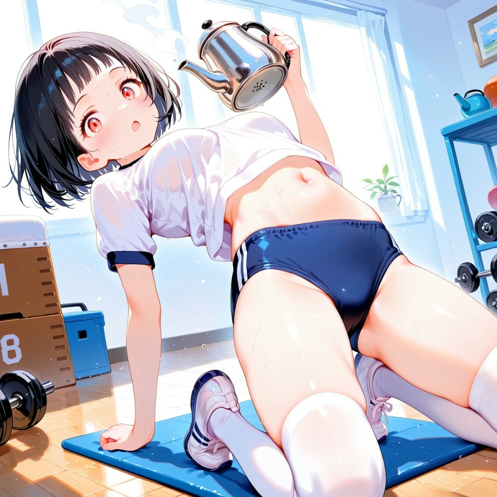 臍で茶を沸かす　~ 黒髪ボブのブルマ娘51 ~