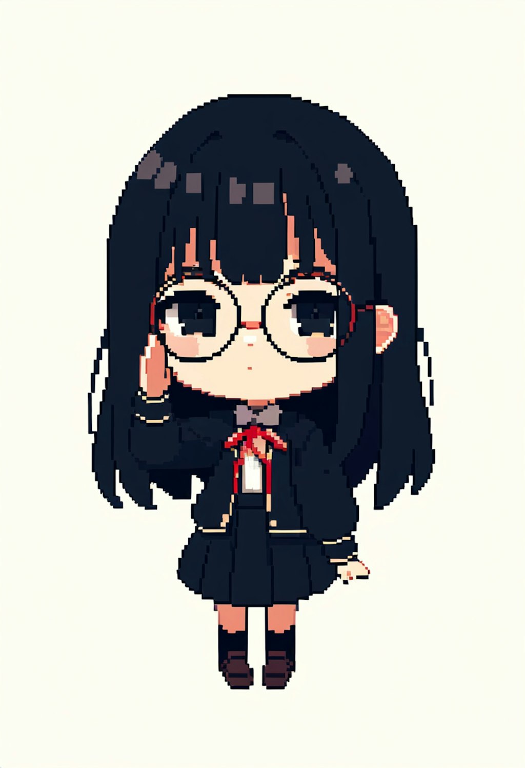 眼鏡っ子な彼女（ドット絵のチビキャラ）