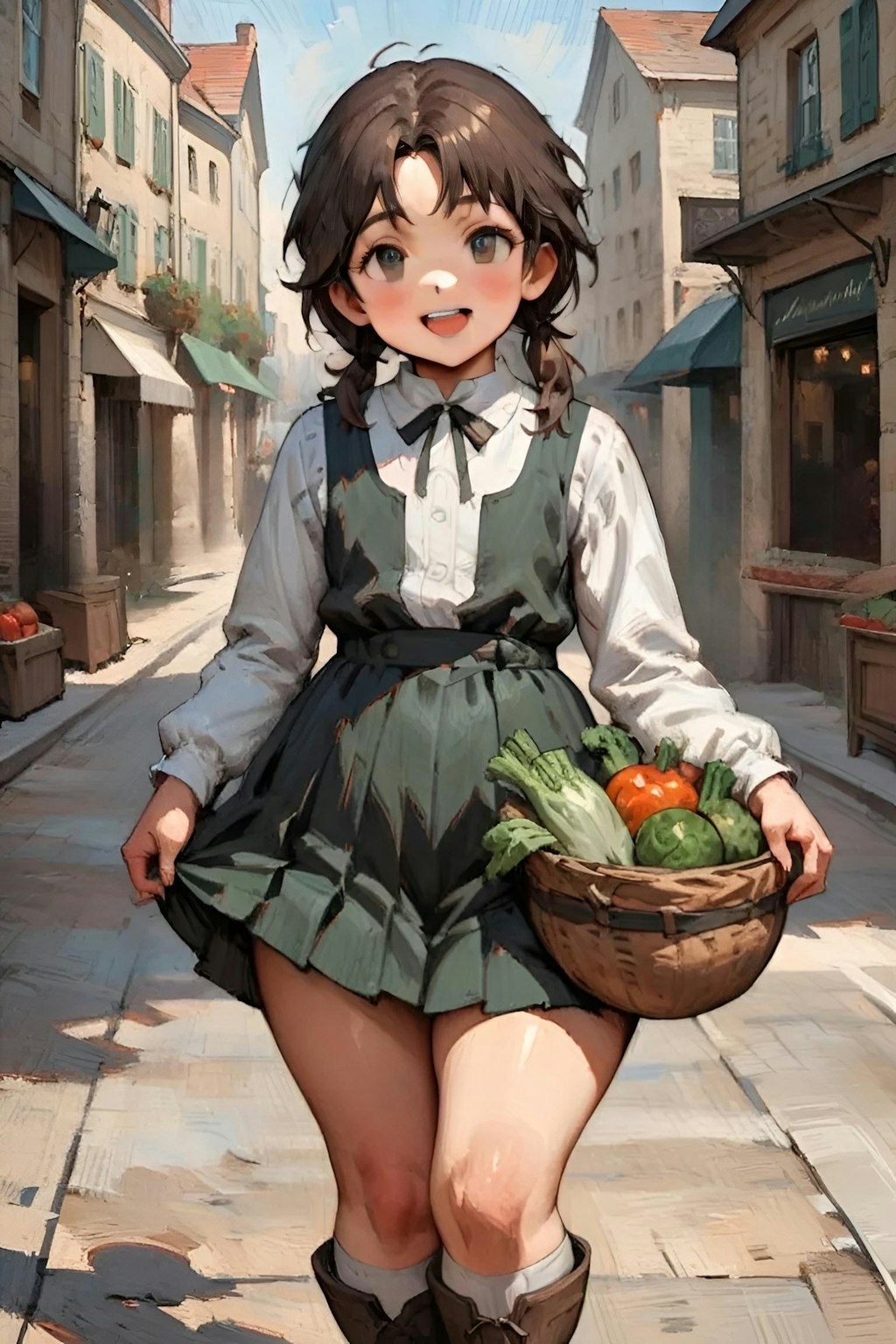 野菜売りの少女