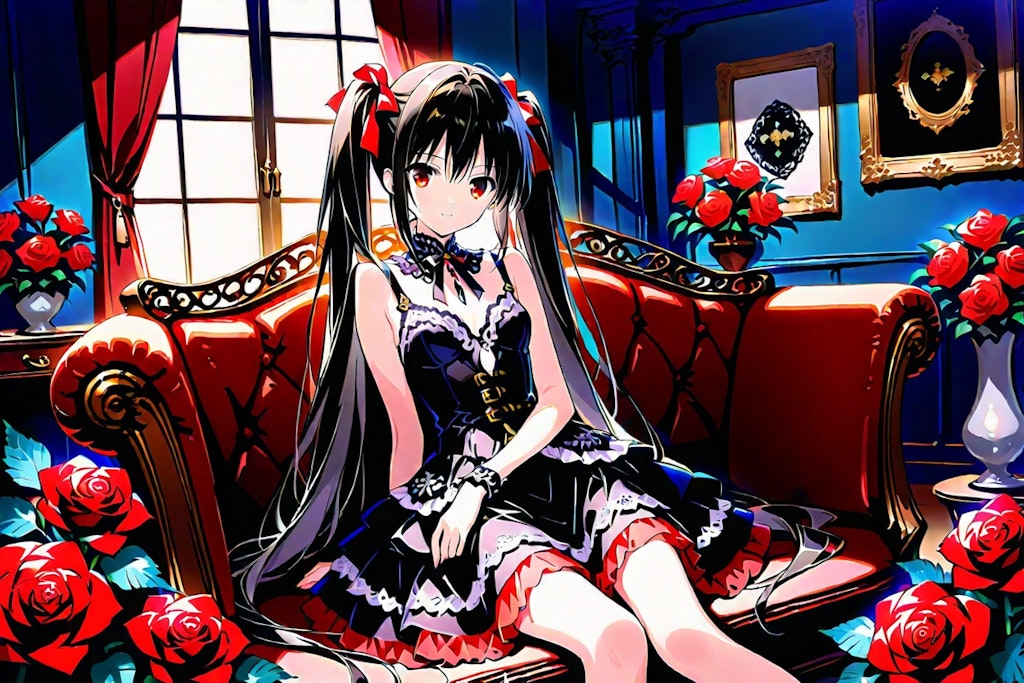黒髪黒ドレス(華やかでしょ？次はどこ見たい？しょーがないから見せてあげるわ！)_20250622