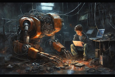 ロボットを修理する少年 vol.2