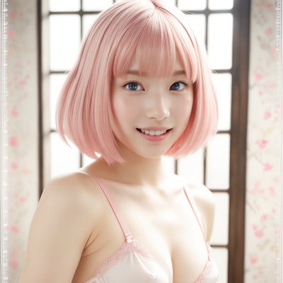 ピンク髪