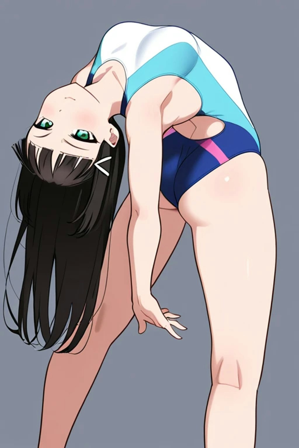 競泳水着　後ろ反り9