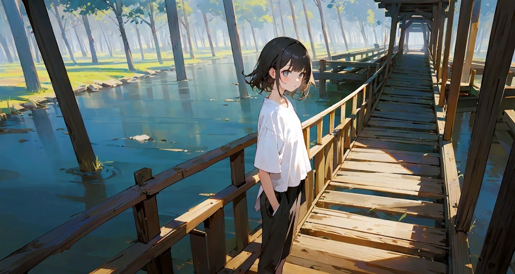 木の橋と少女36