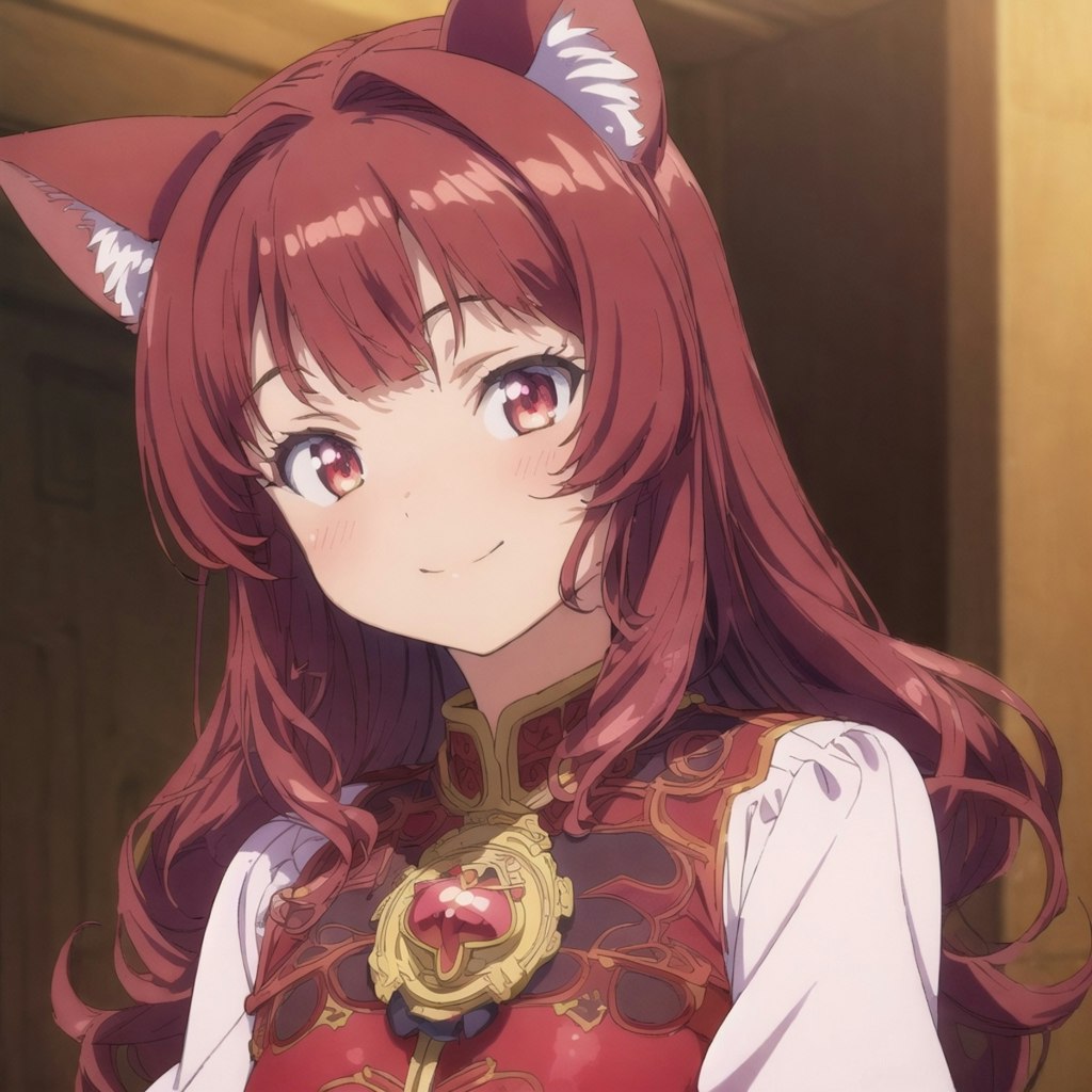 猫耳娘　アニメ風。