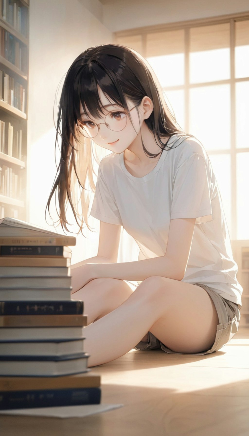 図書館の小夜