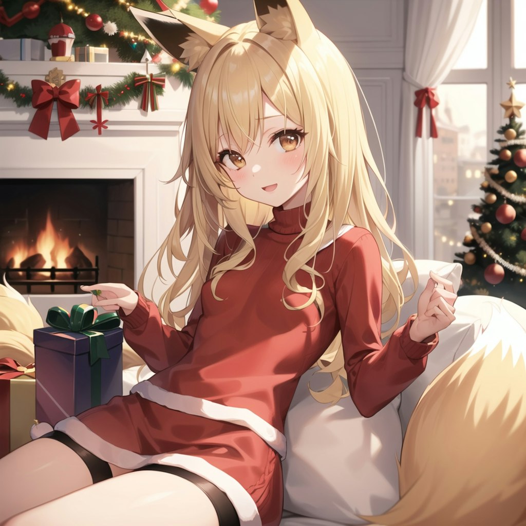 クリスマスイブの狐っ娘