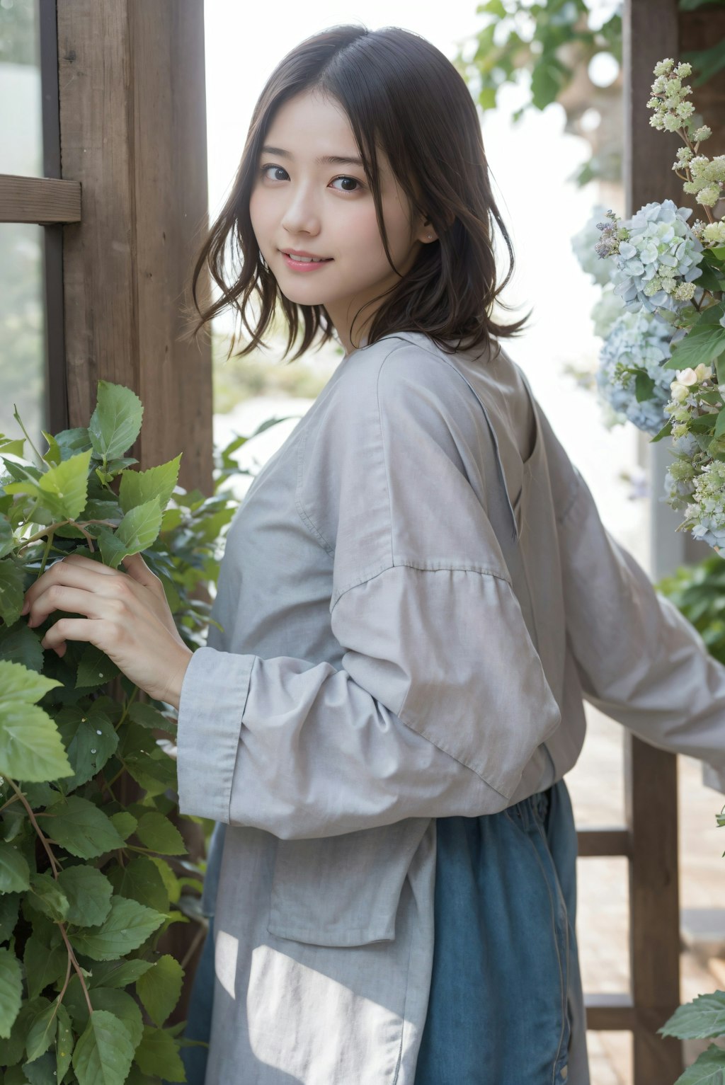 花庭の女性