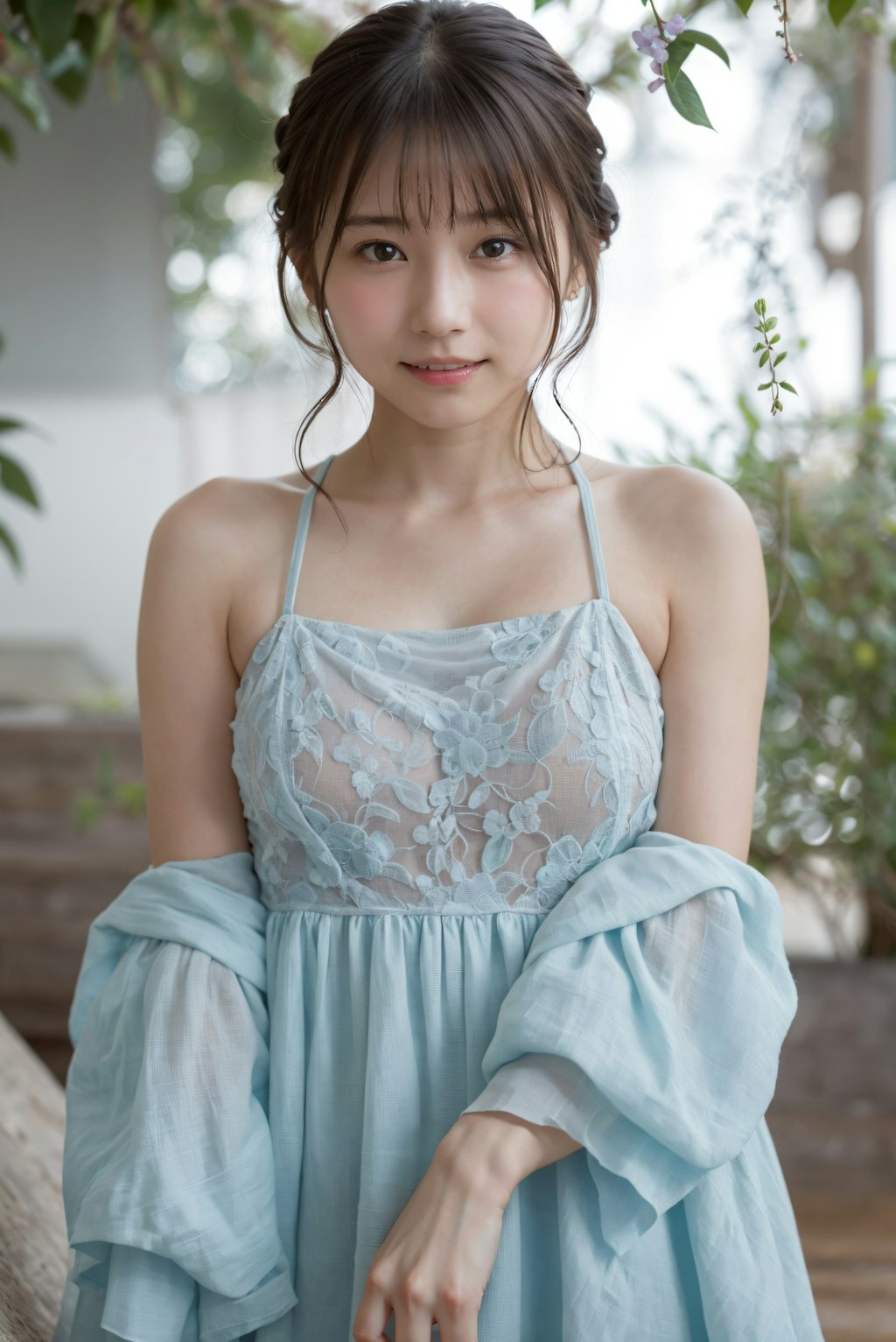 花庭の女性