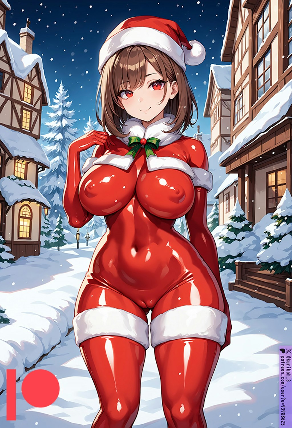 ゴムのサンタお姉さん🎄🌃