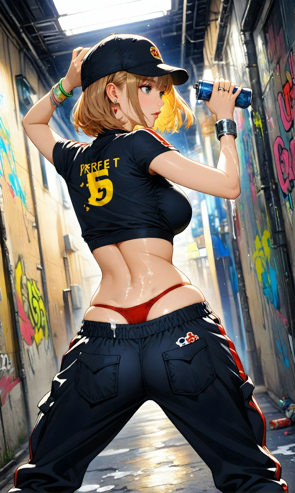 (NSFW) Cute Graffiti Girl 10