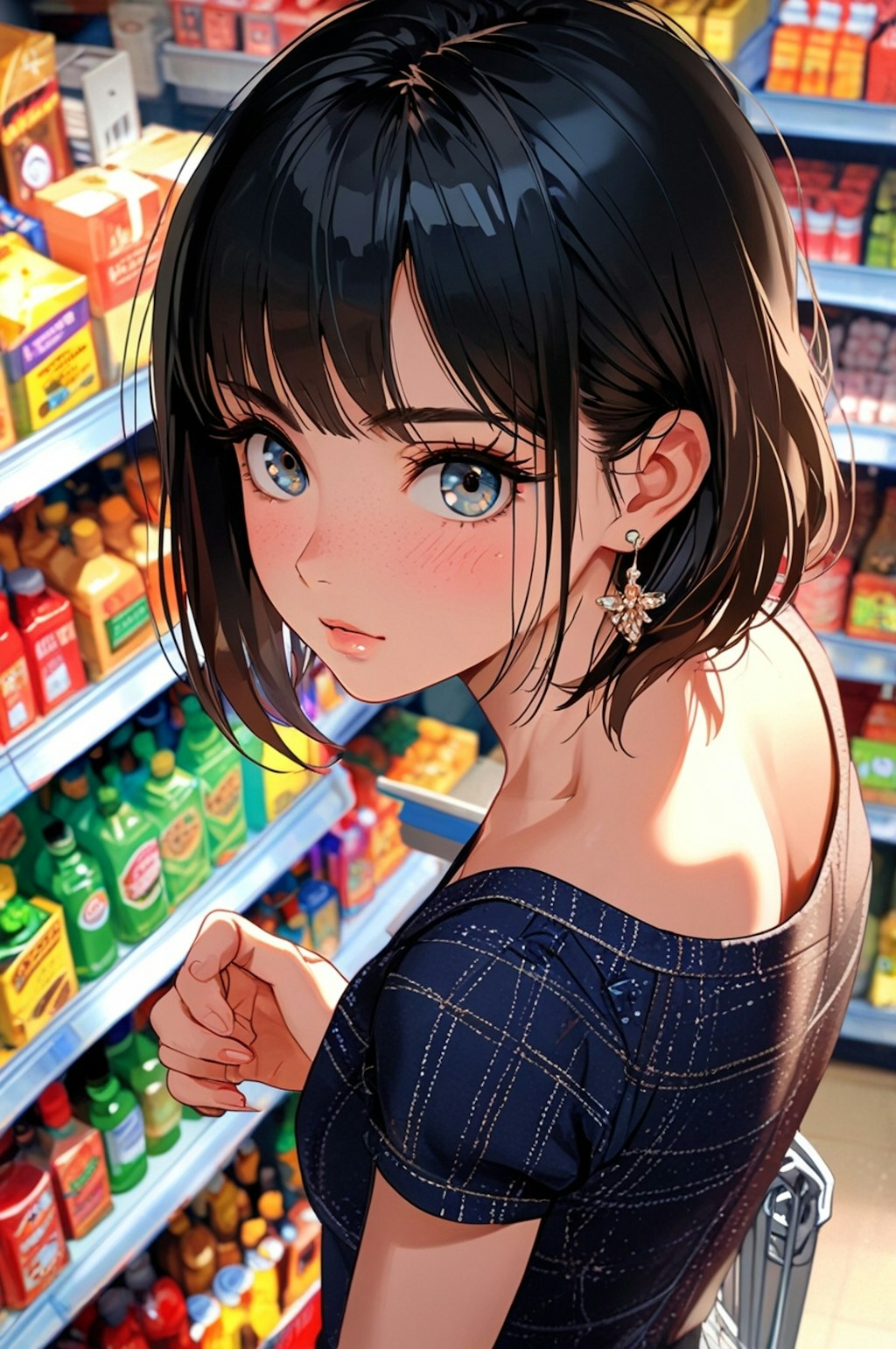 お店でよく見かけるおねえさん