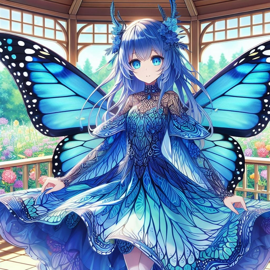 モルフォ蝶🦋の擬人化