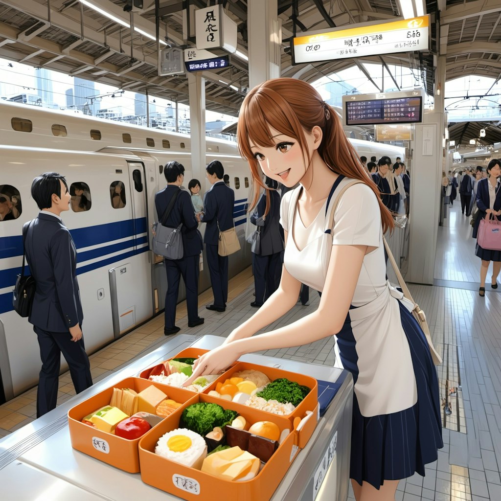 東京駅で駅弁を食べるよー(*^▽^*)