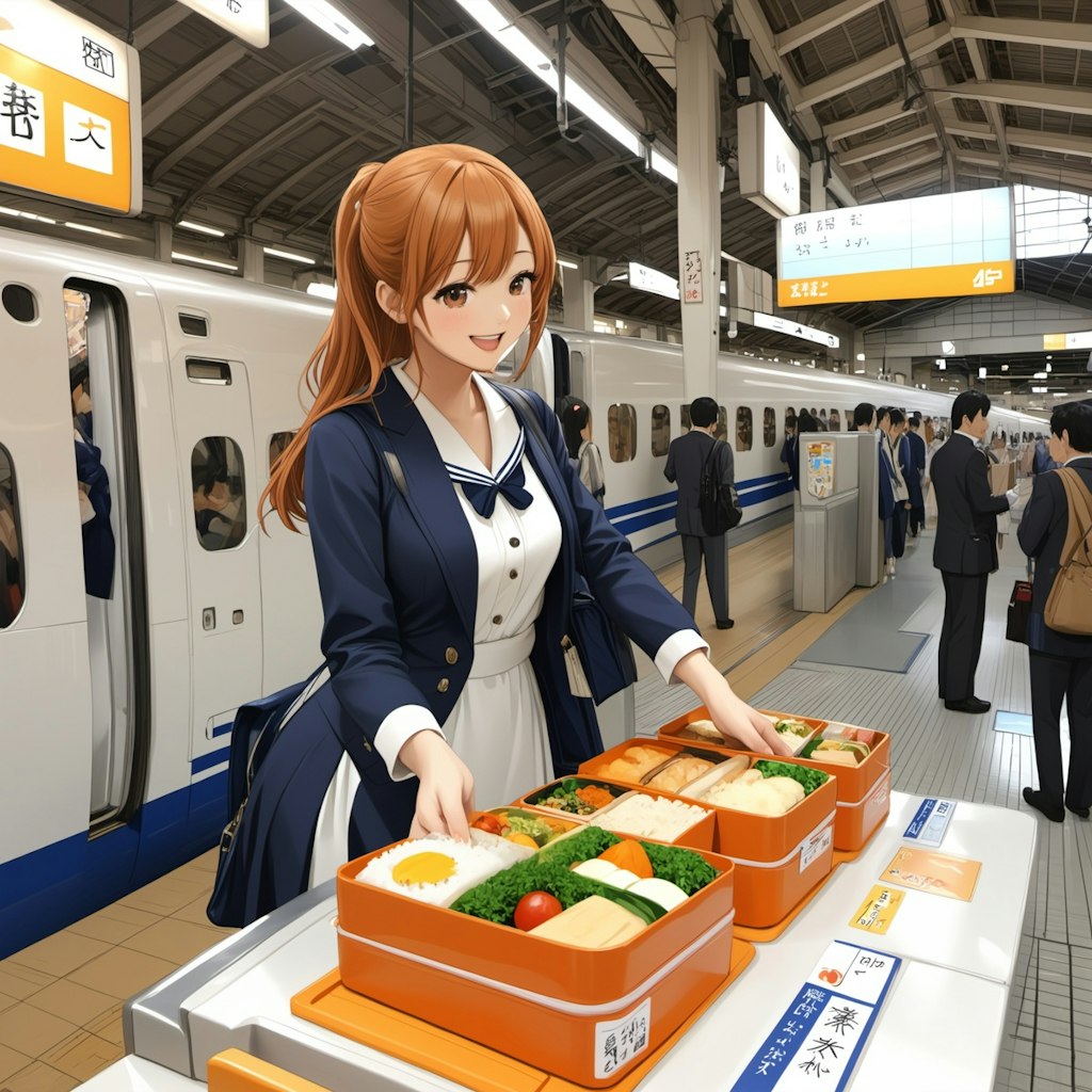 東京駅で駅弁を食べるよー(*^▽^*)