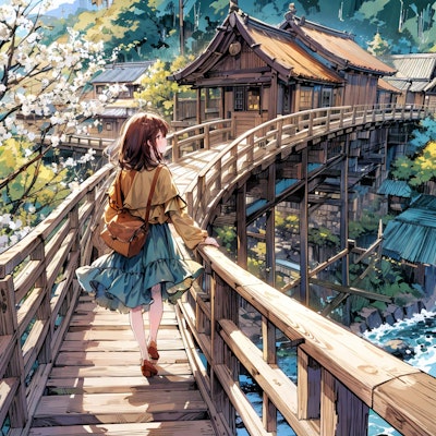 木の橋と少女27