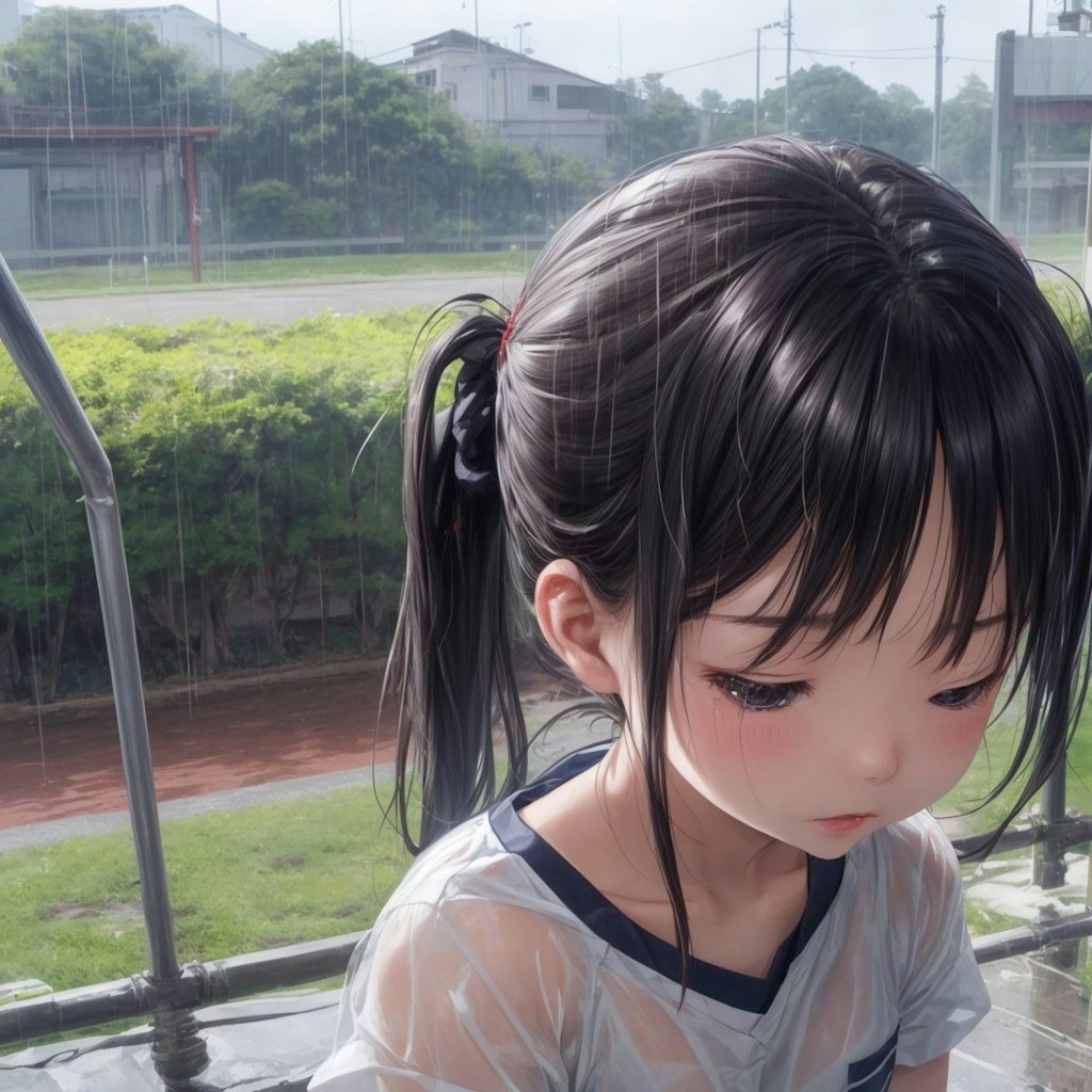 「あぁもう、雨降ってきちゃったよぉ・・・」