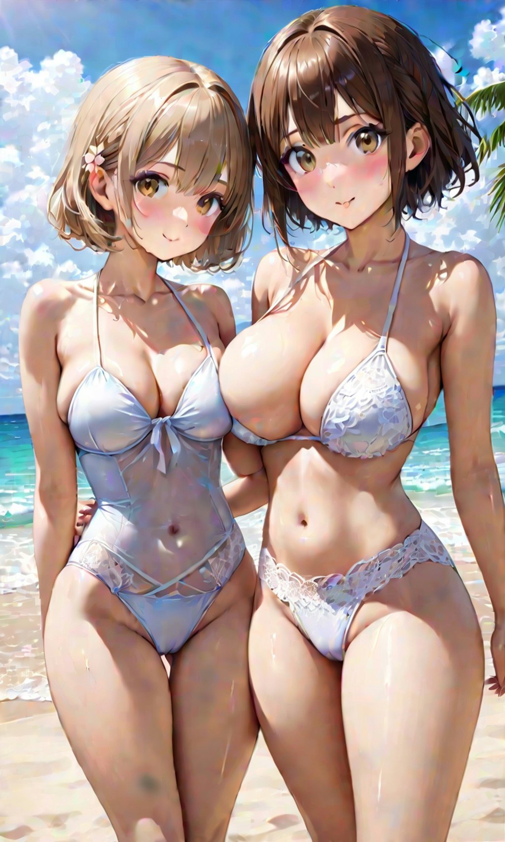 水着と女子高校生と