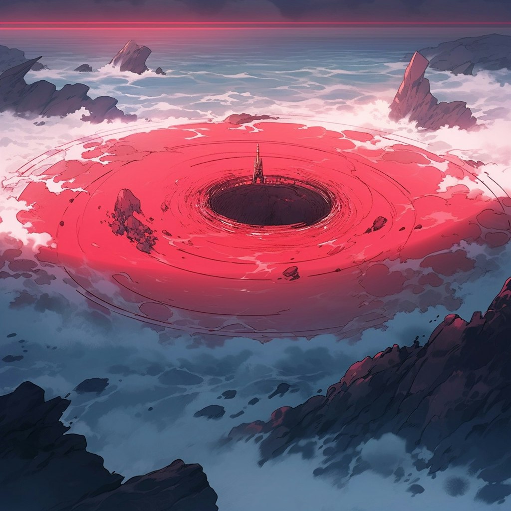 海の赤い穴