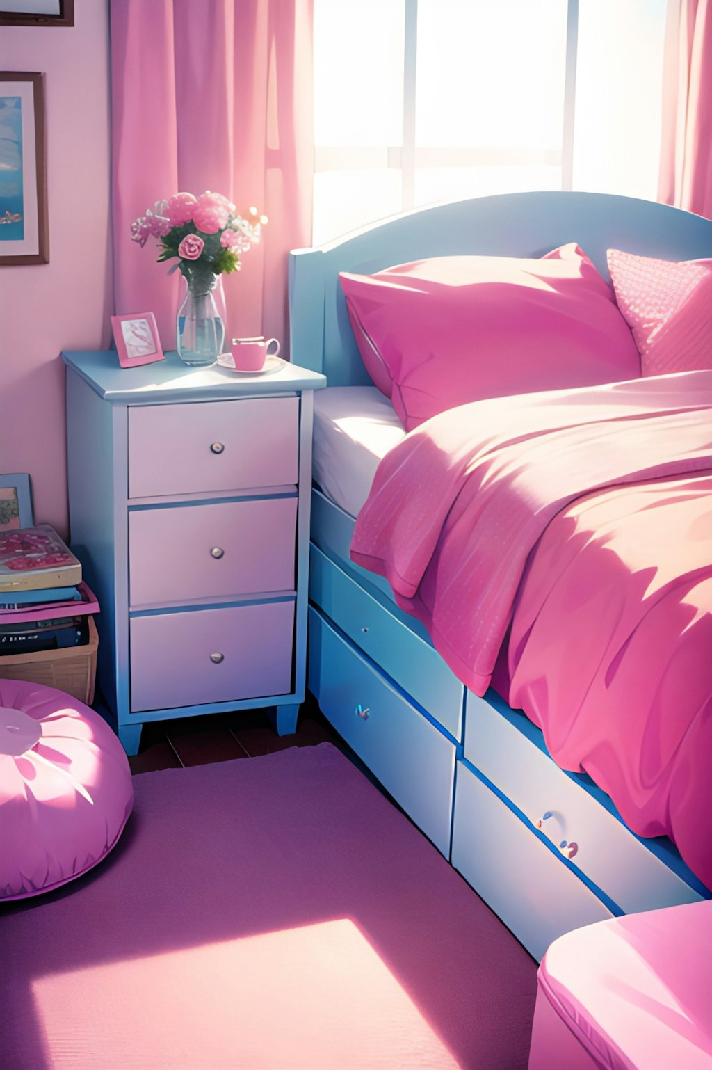 bedroom  pink