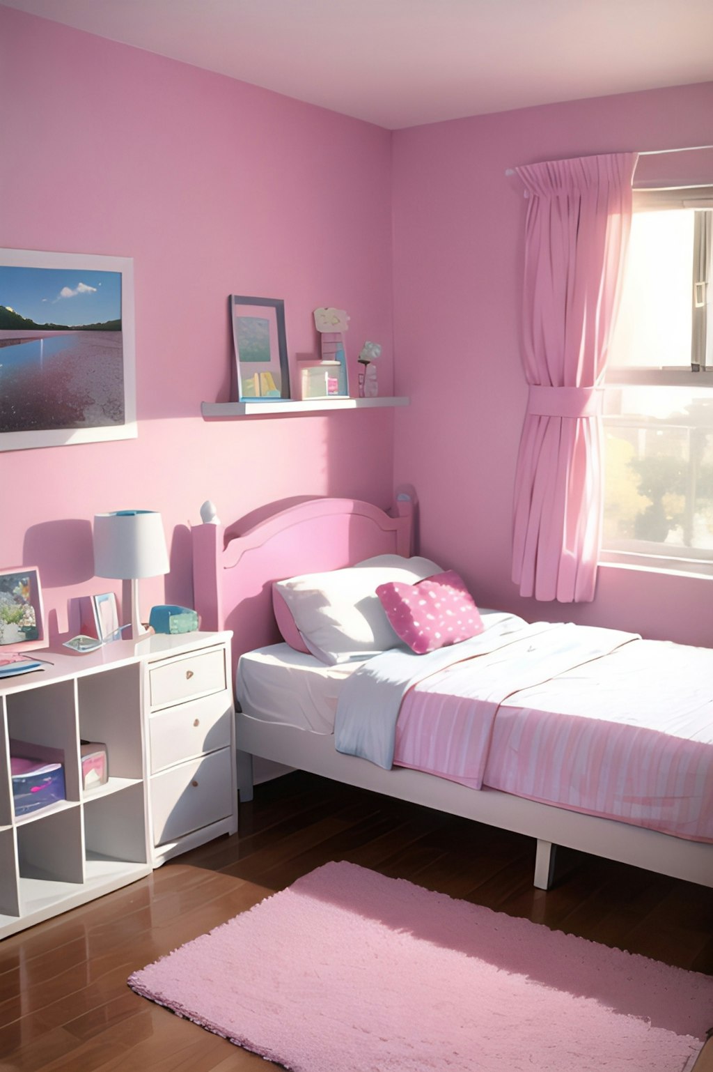 bedroom  pink