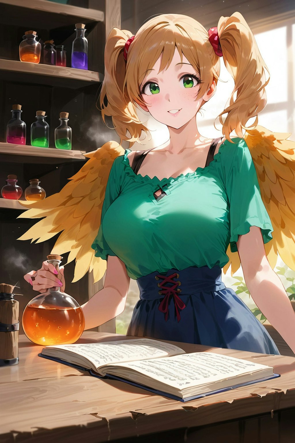 1winged girl, alchemist