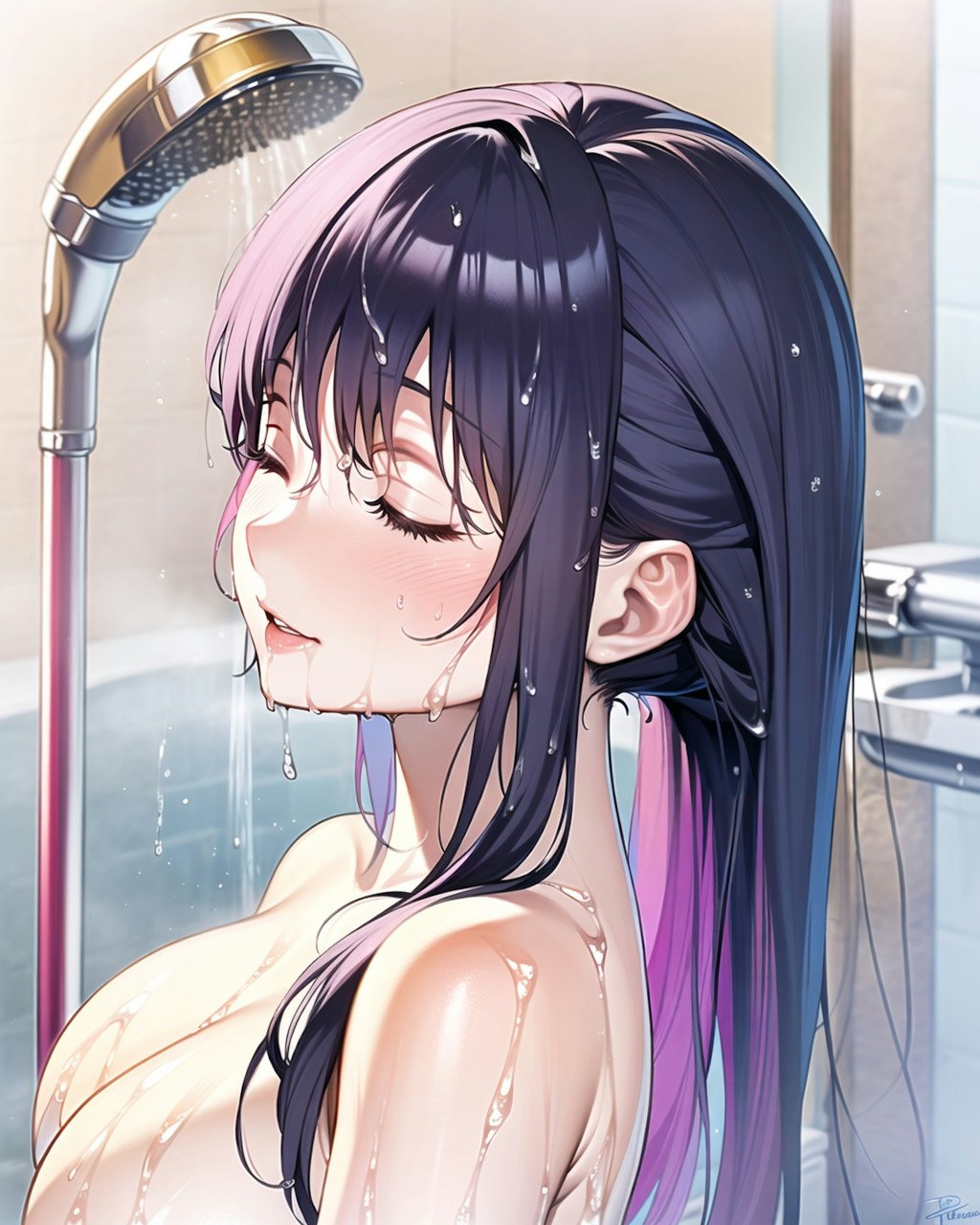 シャワー中のお姉さん