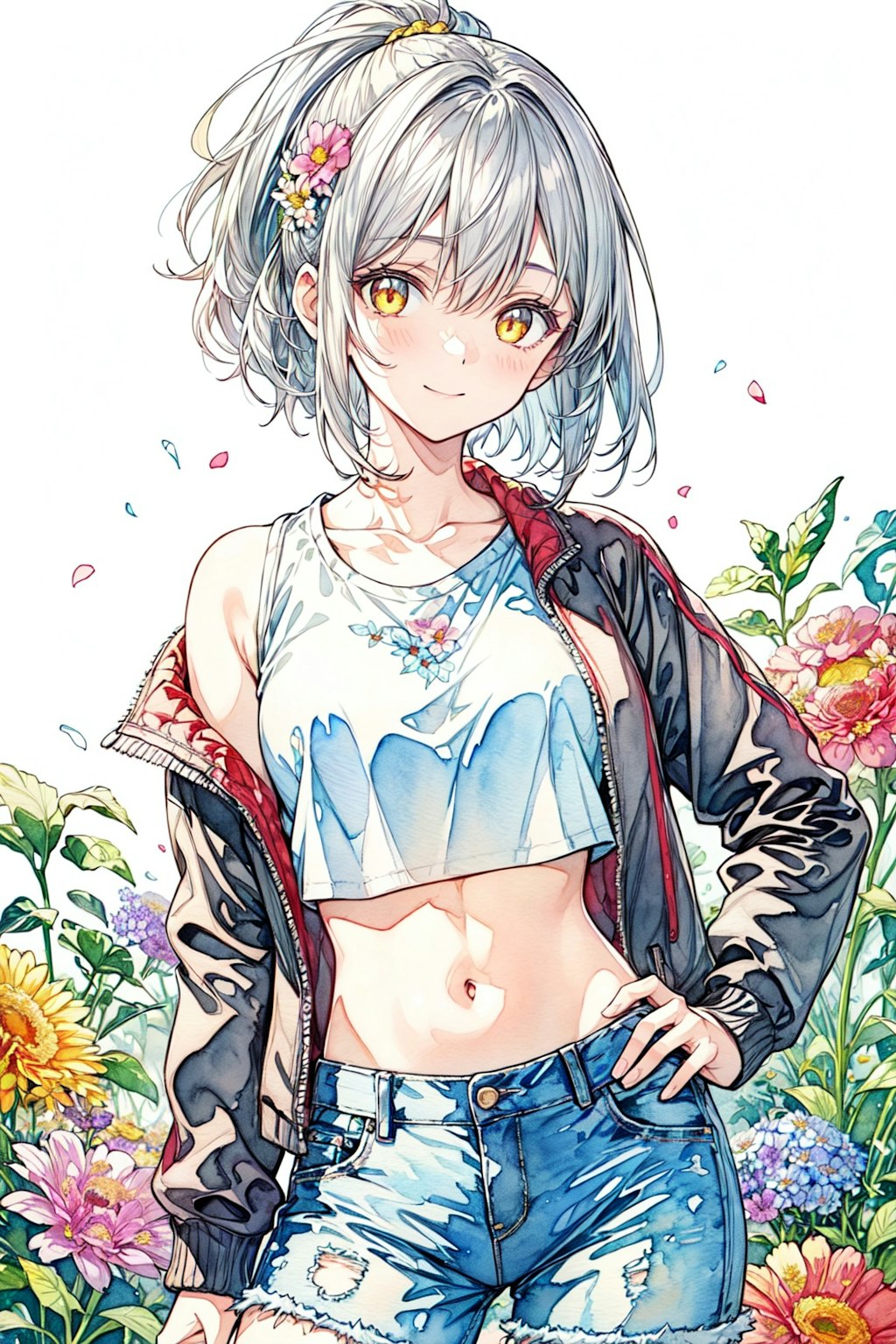 看板娘　flowers