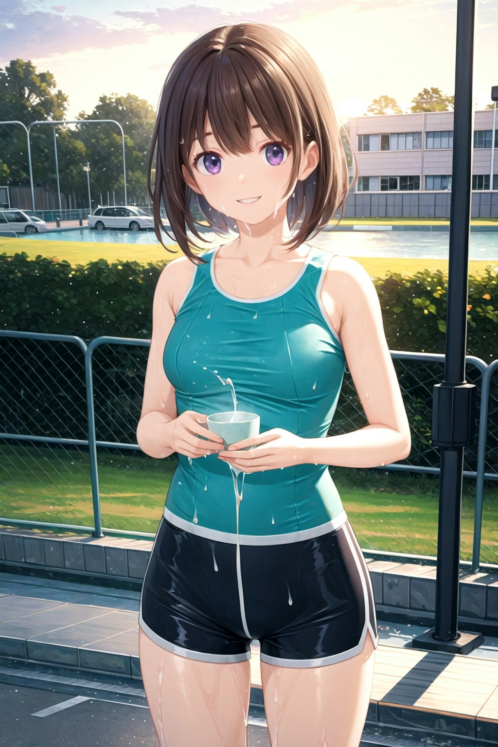 Cute jogging girl