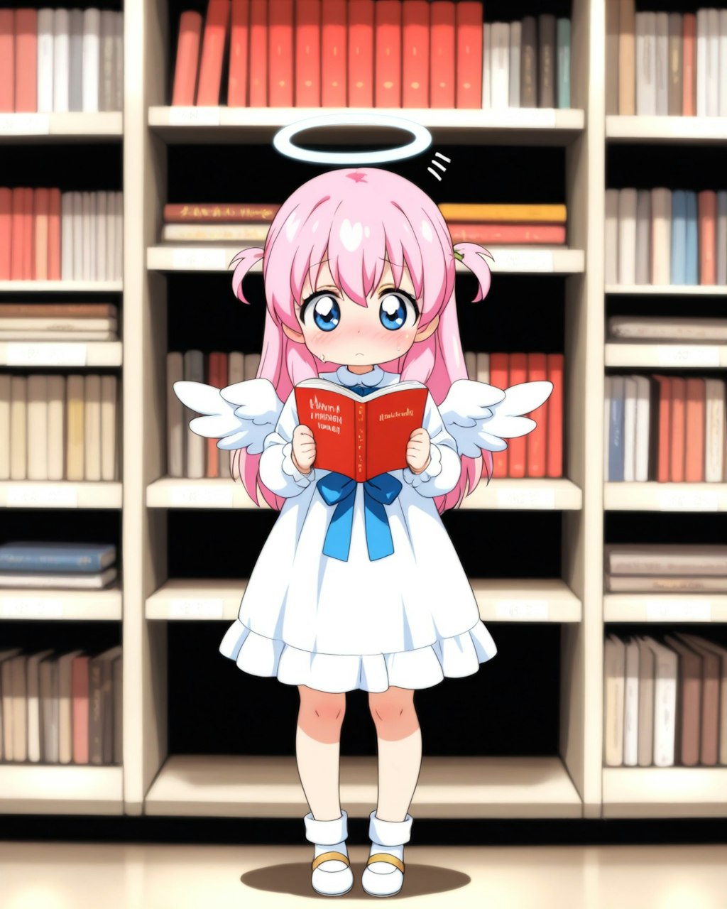聖書を立ち読みする天使さん