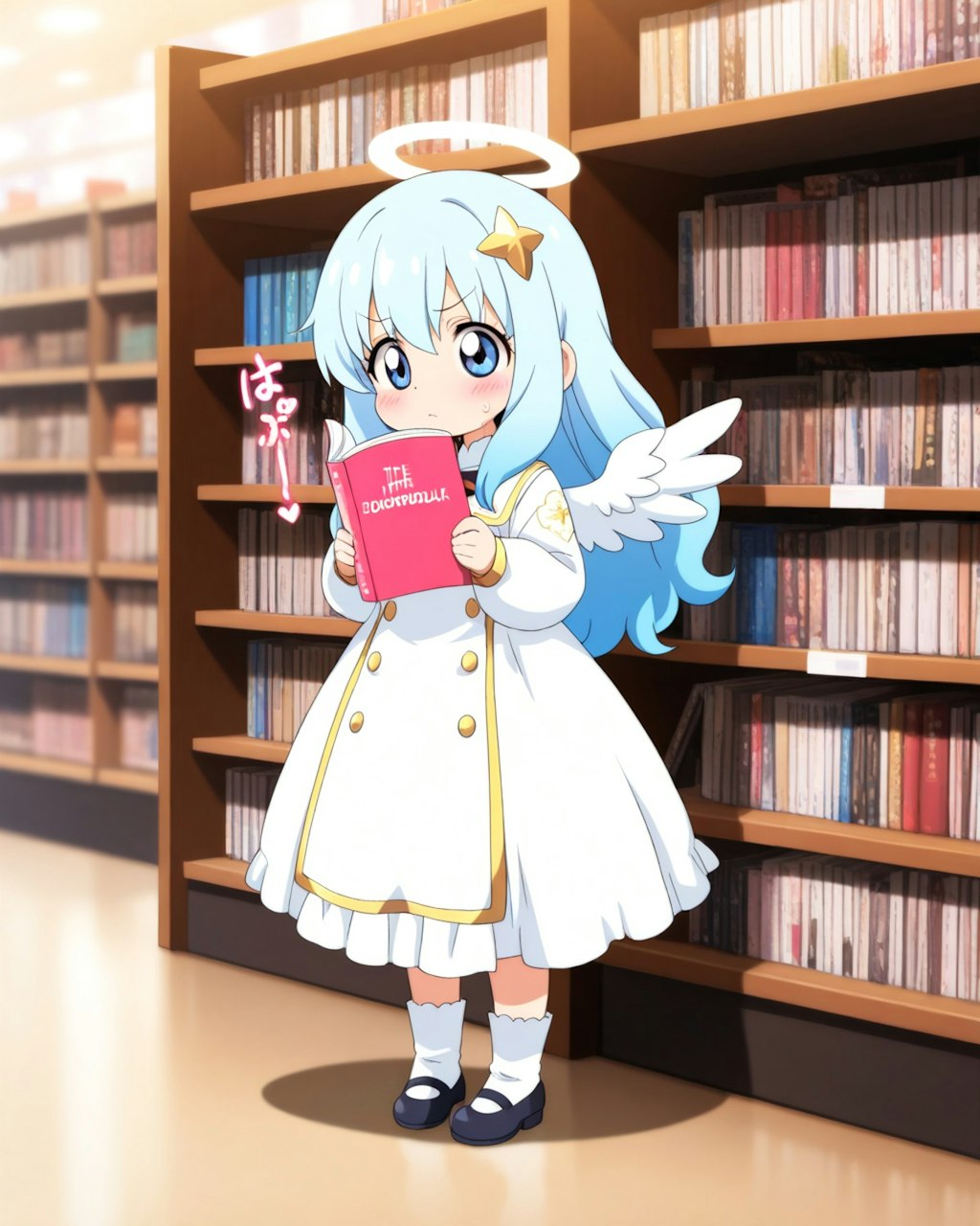 聖書を立ち読みする天使さん