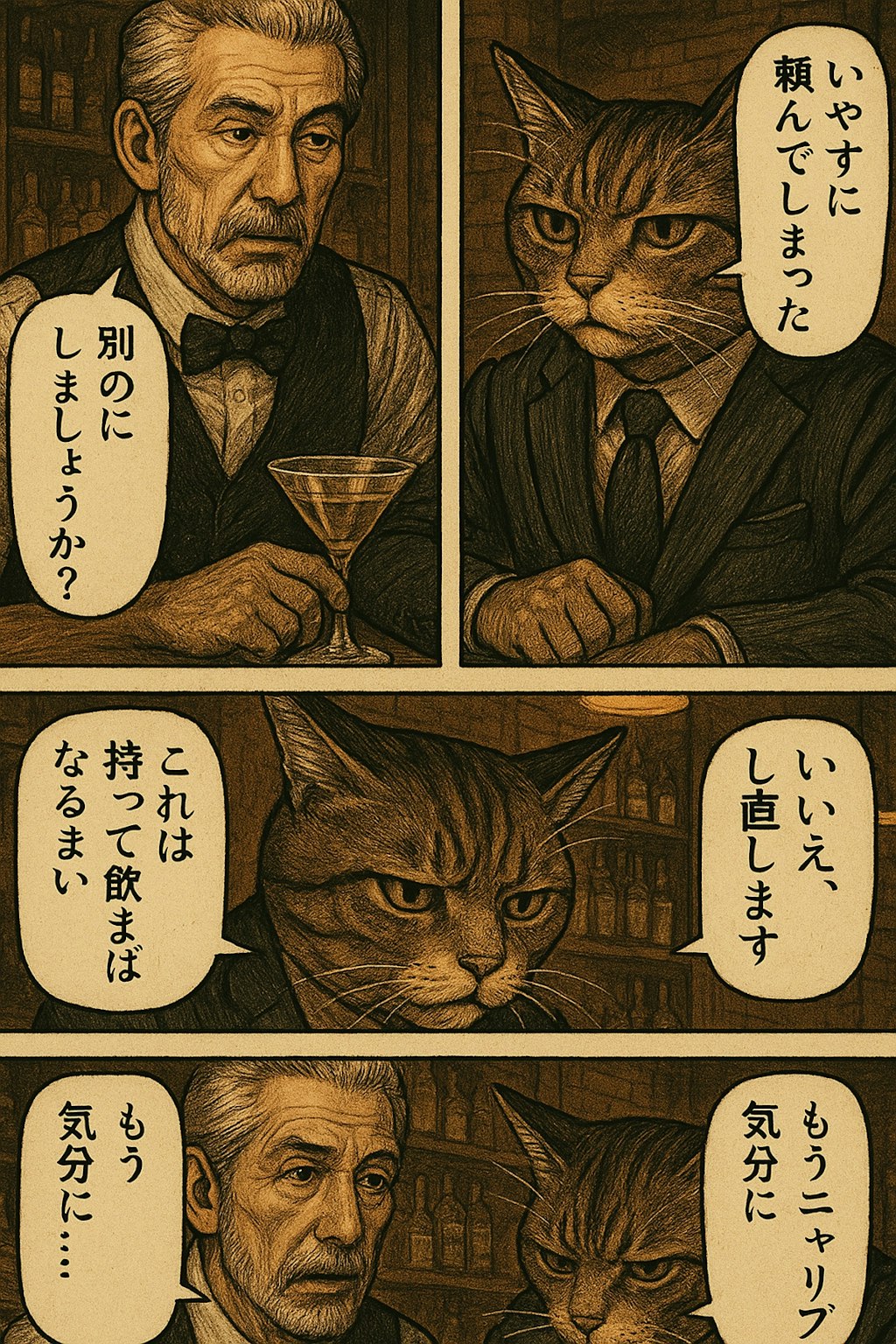 猫vsバーテン