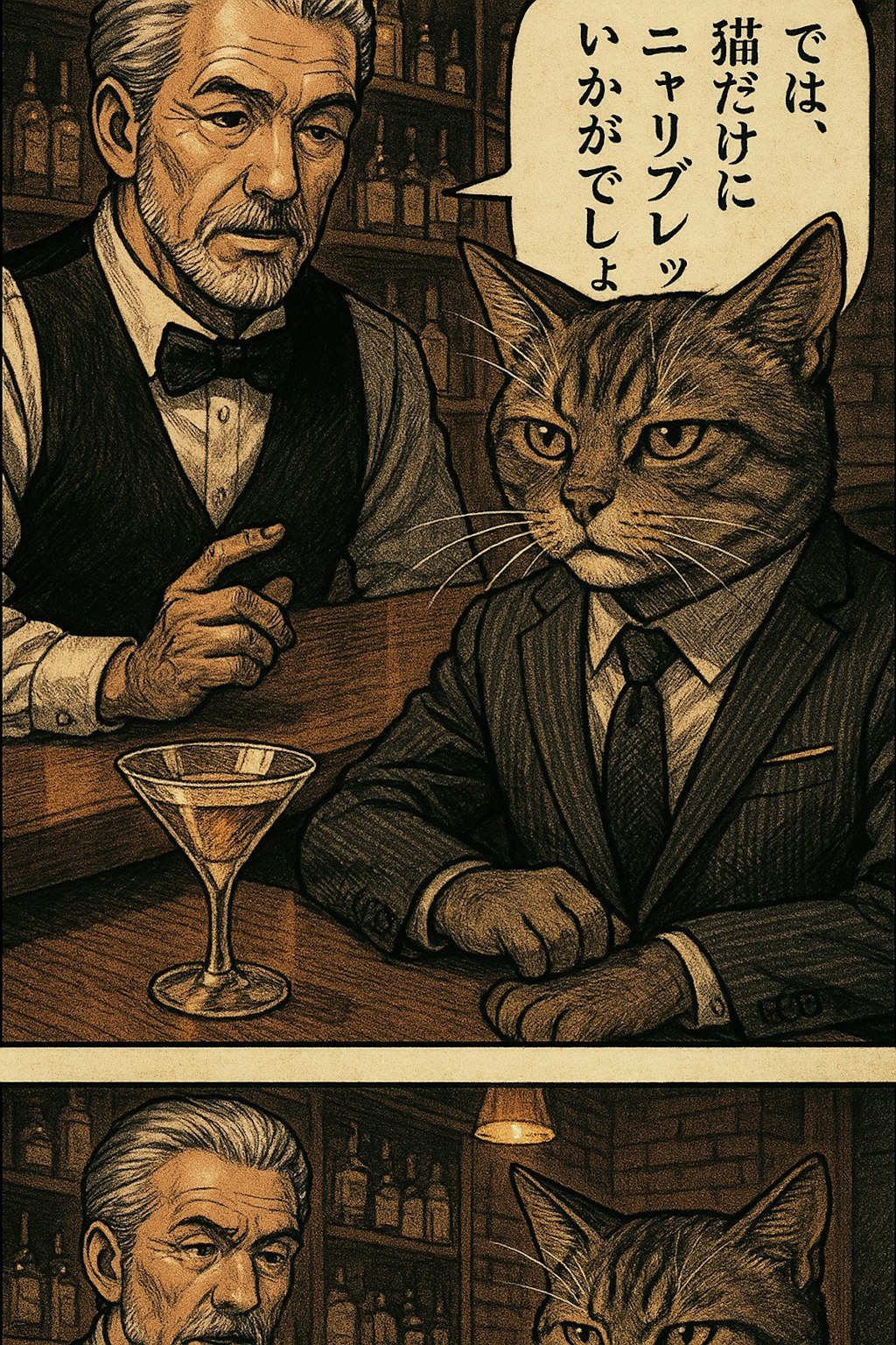 猫vsバーテン