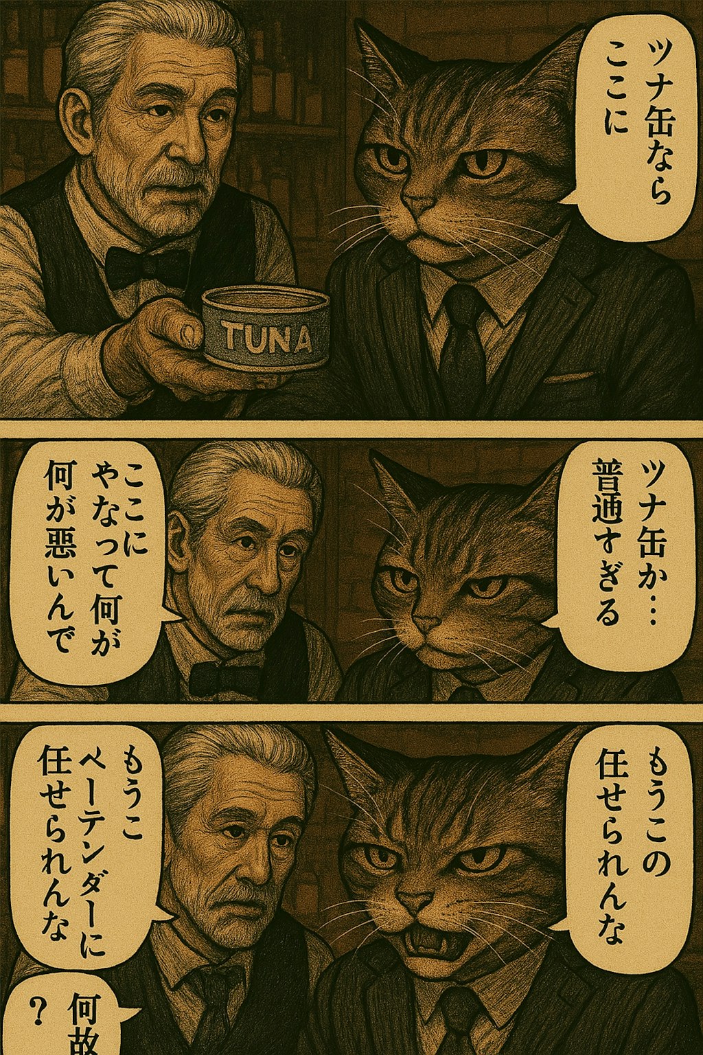 猫vsバーテン