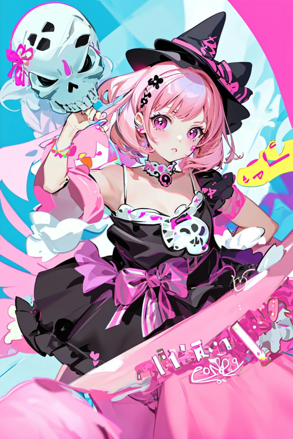 HALLOWEEN PARTY!! -Pink Skeleton-