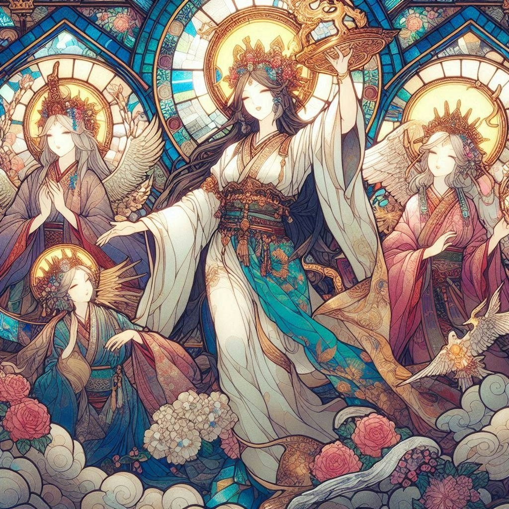 日本の女神をモチーフにした西洋の宗教画！