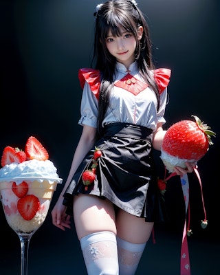 Waitress at a Strawberry Kakigori shop ーご注文は？ー