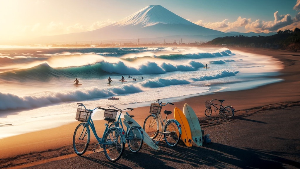 今日のフォト　湘南の海と富士山