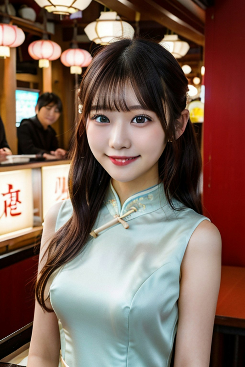 チャイナドレスの店員さん